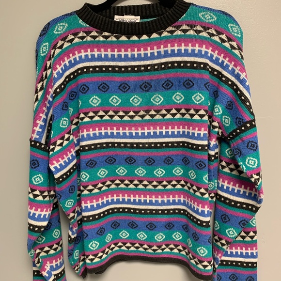 Retro Sweater Made in USA Cotton Large Women’s - Picture 3 of 8